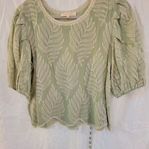 Solitaire Sage Green Leaf Blouse